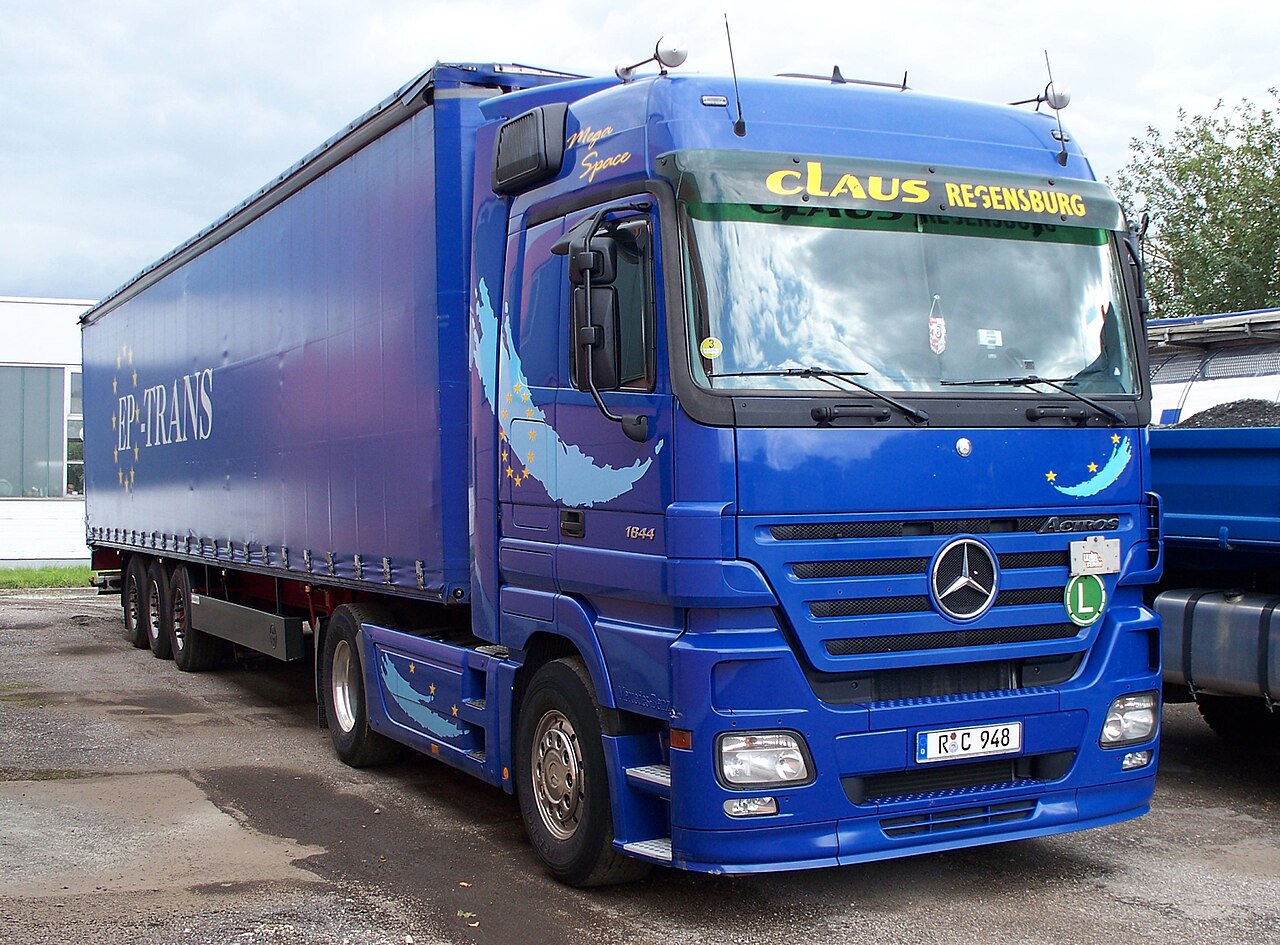 A modern semi-truck cab